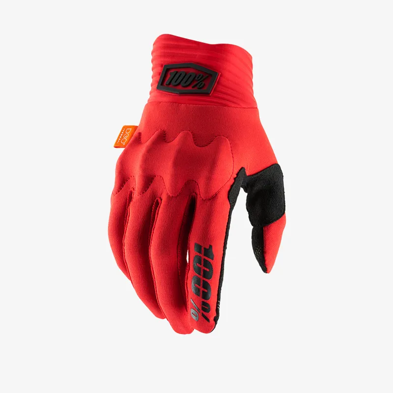 100% Cognito Smart Shock Gloves in Red