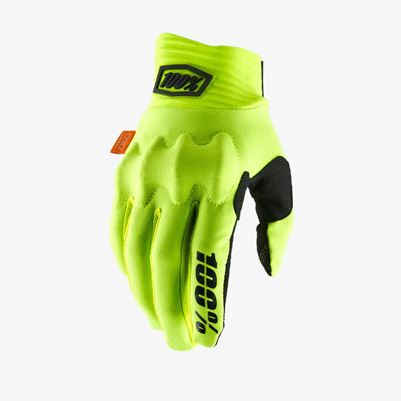 100% Cognito Smart Shock Gloves in Fluo Yellow