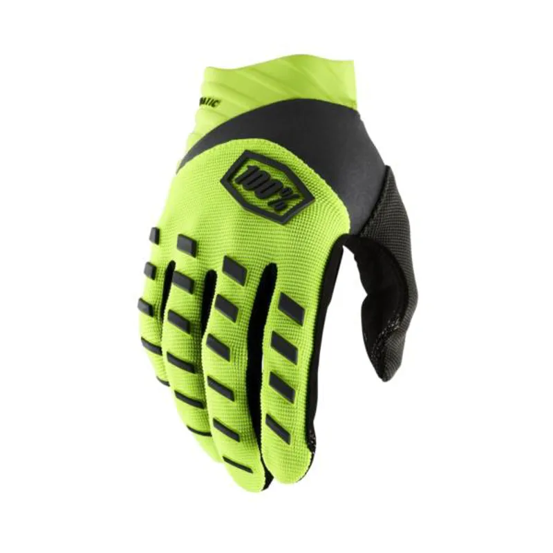 100% Airmatic Youth Gloves in Fluo Yellow/Black
