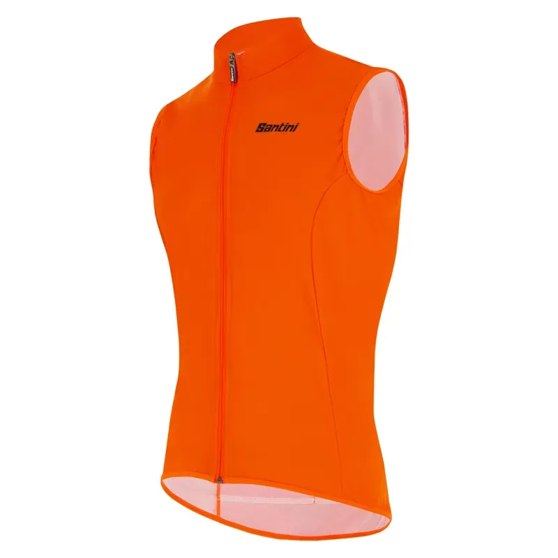 Santini Aw Nebula Puro Wind Gilet in Flashy Orange