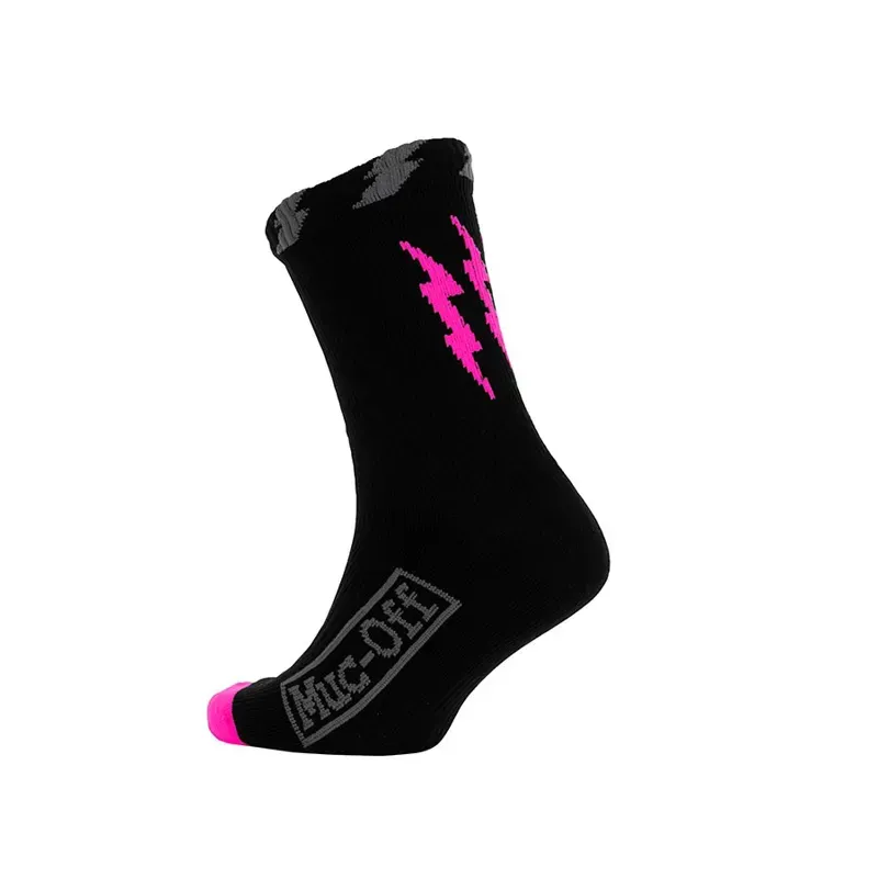 Muc-Off Waterproof Socks in Black/Pink