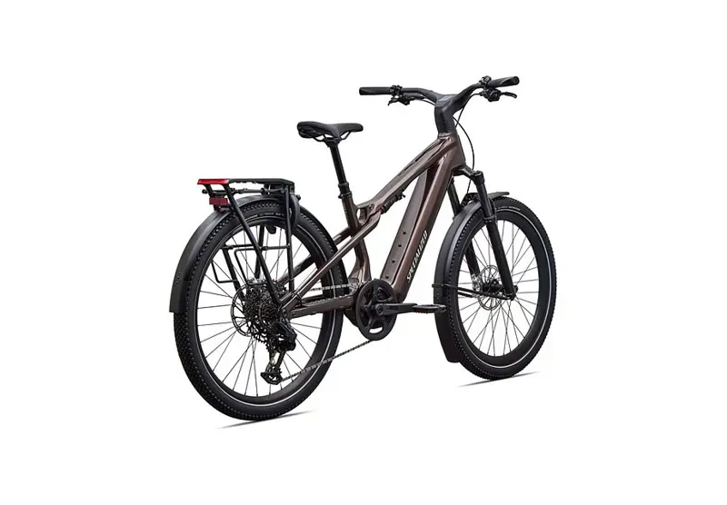 Turbo Vado 3 X 5.0  eHybrid Bike in Gloss Brown Metallic/Sunset Yellow-3