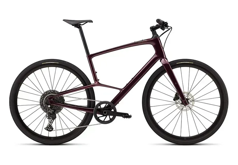 Specialized Sirrus X 5.0 Hybrid Bike in Gloss Bordeaux Metallic/Gold-1
