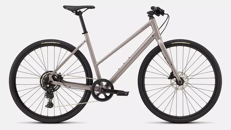 Specialized Sirrus X 2.0 Step-Through Hybrid Bike in Gloss Desert Metallic