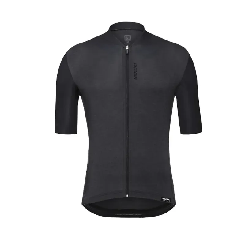 Santini 365 Classe Short Sleeve Mens Jersey Large in Black