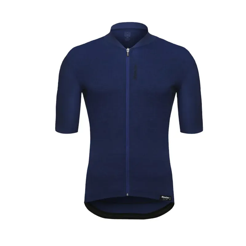 Santini 365 Classe Short Sleeve Mens Jersey Large in Blue