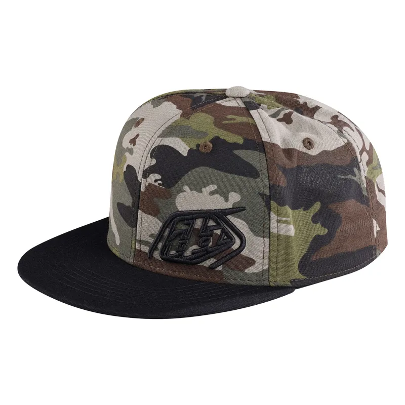 Troy Lee Designs 9Fifty Slice Camo Snapback Cap in Army Green/Black