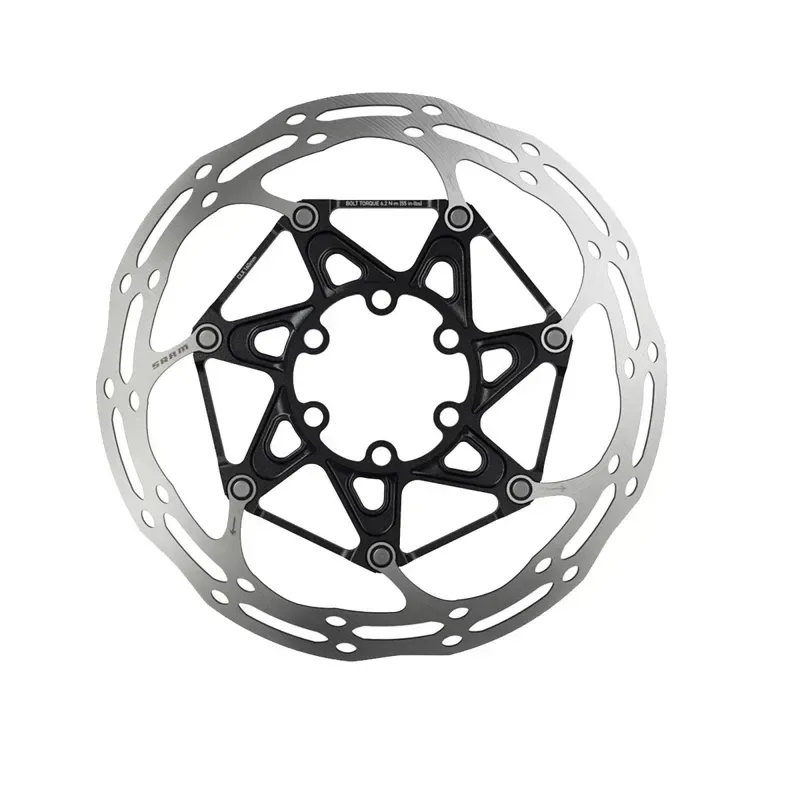 SRAM Centerline 2-piece Titanium Bolt Rounded Brake Rotor in Black