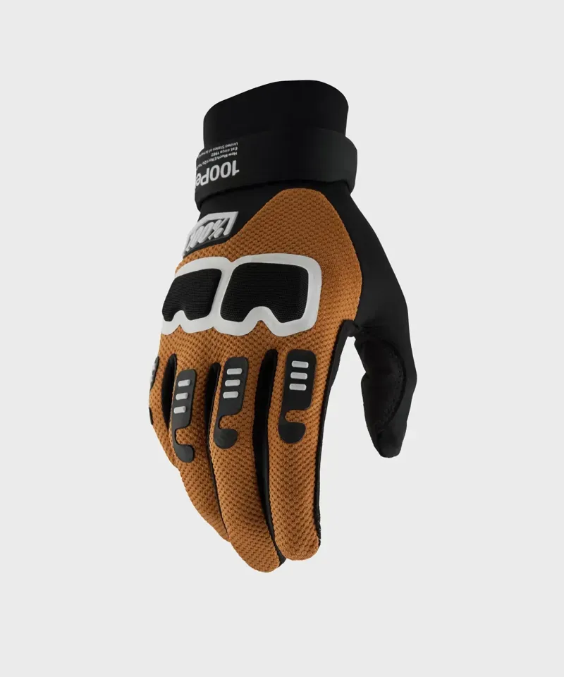 100% Langdale Gloves in Black and Tan