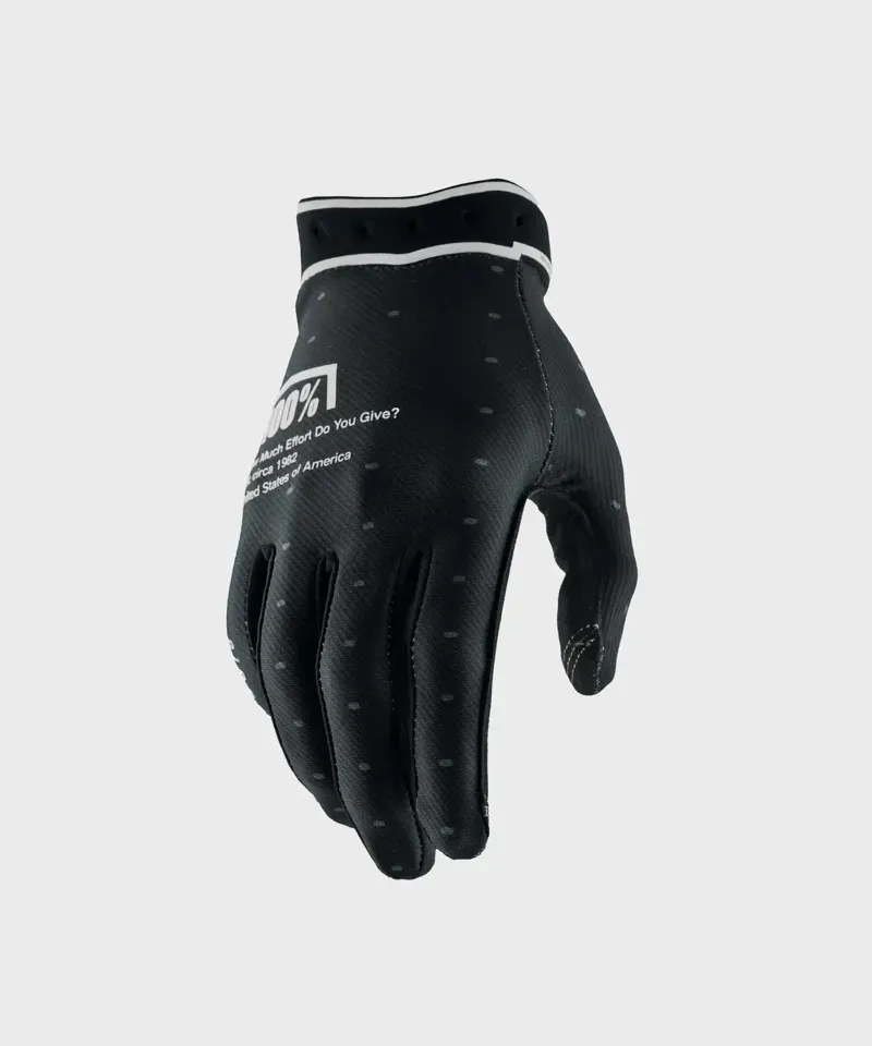 100% Ridefit Gloves in Black