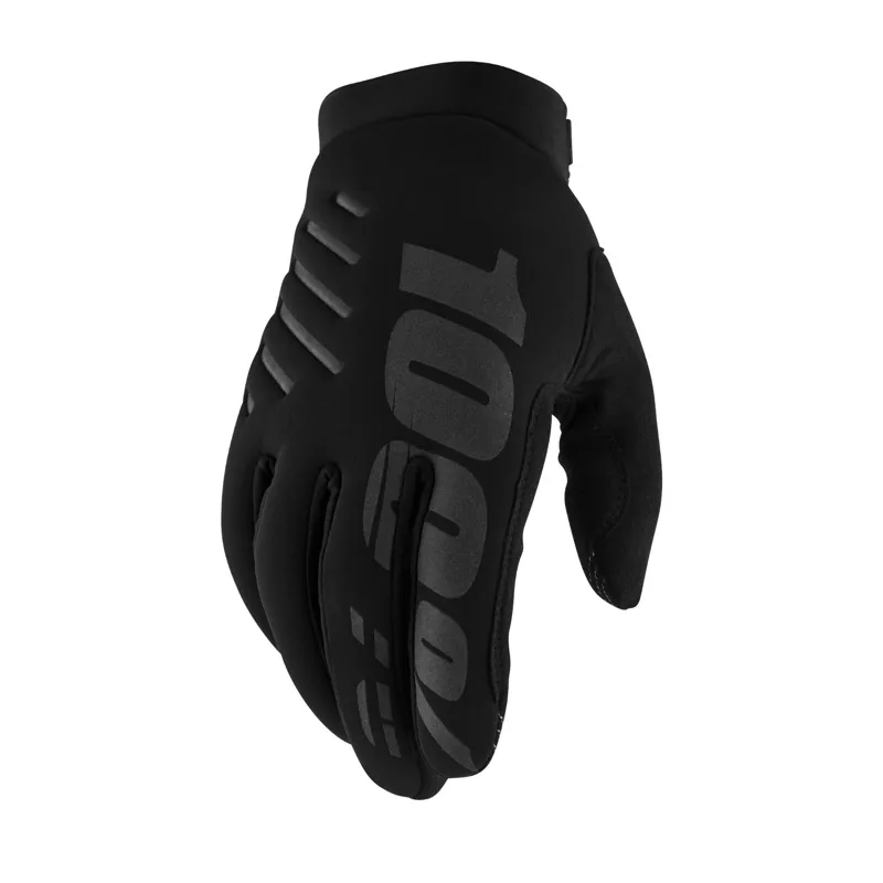 100% Brisker Cold Weather Gloves in Black/Grey