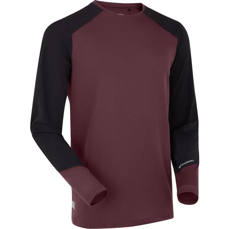 Madison Flux Long Sleeve Trail Jersey in Red/Black-1