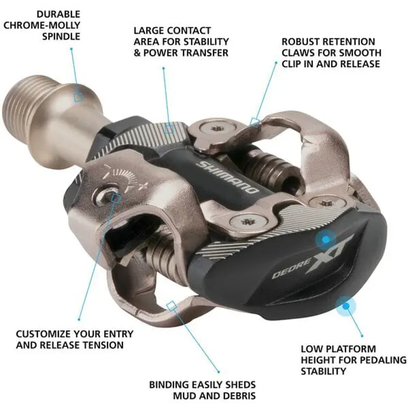 Shimano XT PD-M8100 XC Race SPD Pedals in Black -1