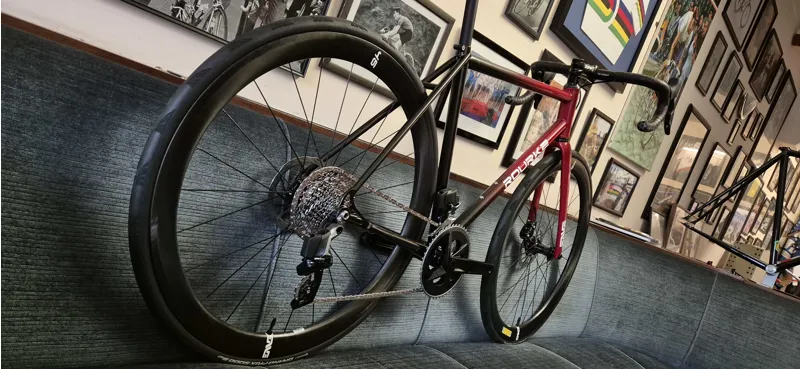 Rourke 853 Pro Team Steel Roadster 56cm in Red/Grey-4