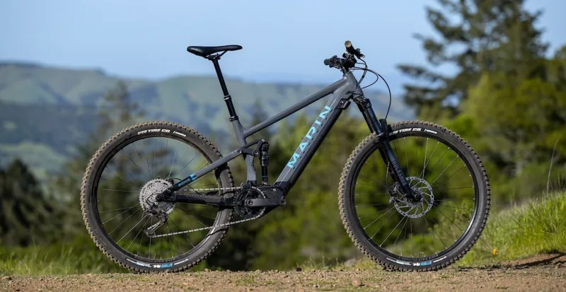 Marin Rift Zone E Bike in Grey/Blue-2