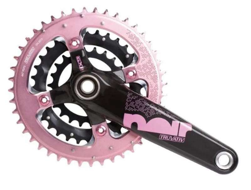 Truvativ Noir XC 3.3 Team Carbon Crankset Pink Triple 170mm 44/32/22