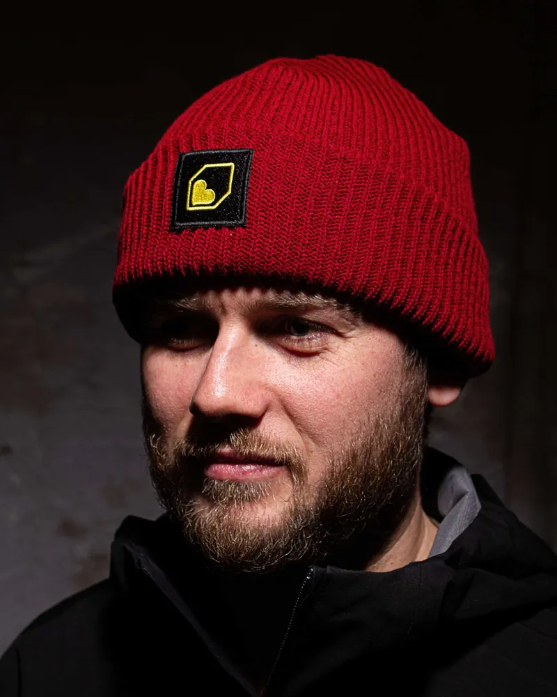 Burgtec Moonshiners Cuff Beanie in Maroon