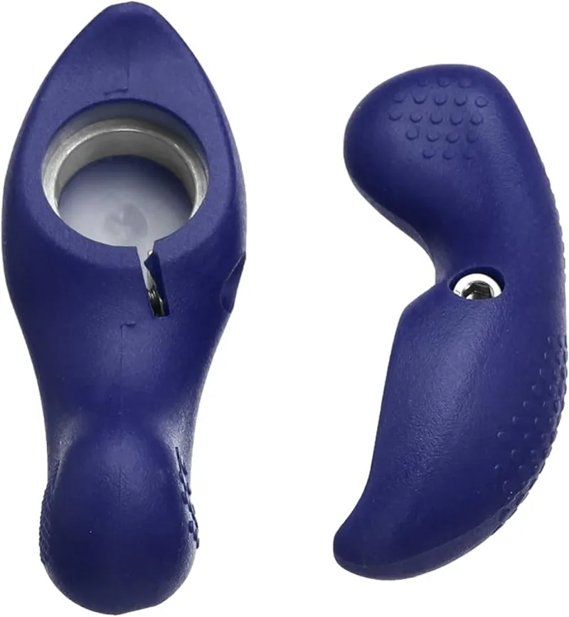 One 23 Bar Ends Alloy Kraton Soft Grip Cover in Blue