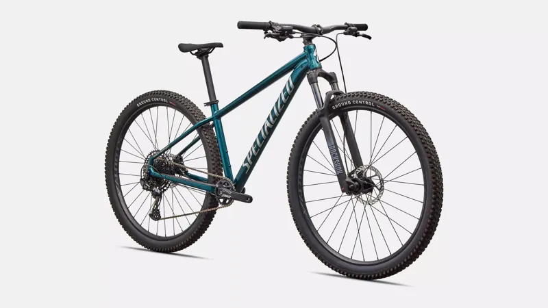 Specialized Rockhopper Expert Hardtail Mountain Bike in Gloss Emerald Metallic / Shadow Silver-1