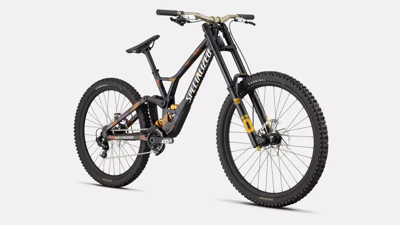 Specialized Demo Race Downhill Bike in Gloss Obsidian/Brushed/Chameleon Supernova-1