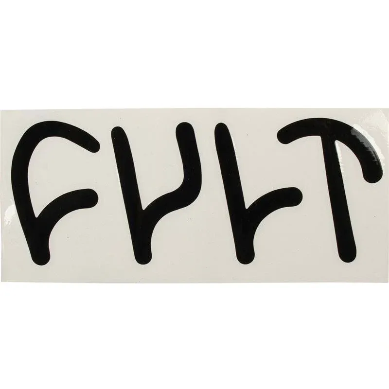 Cult Die Cut Sticker in Black