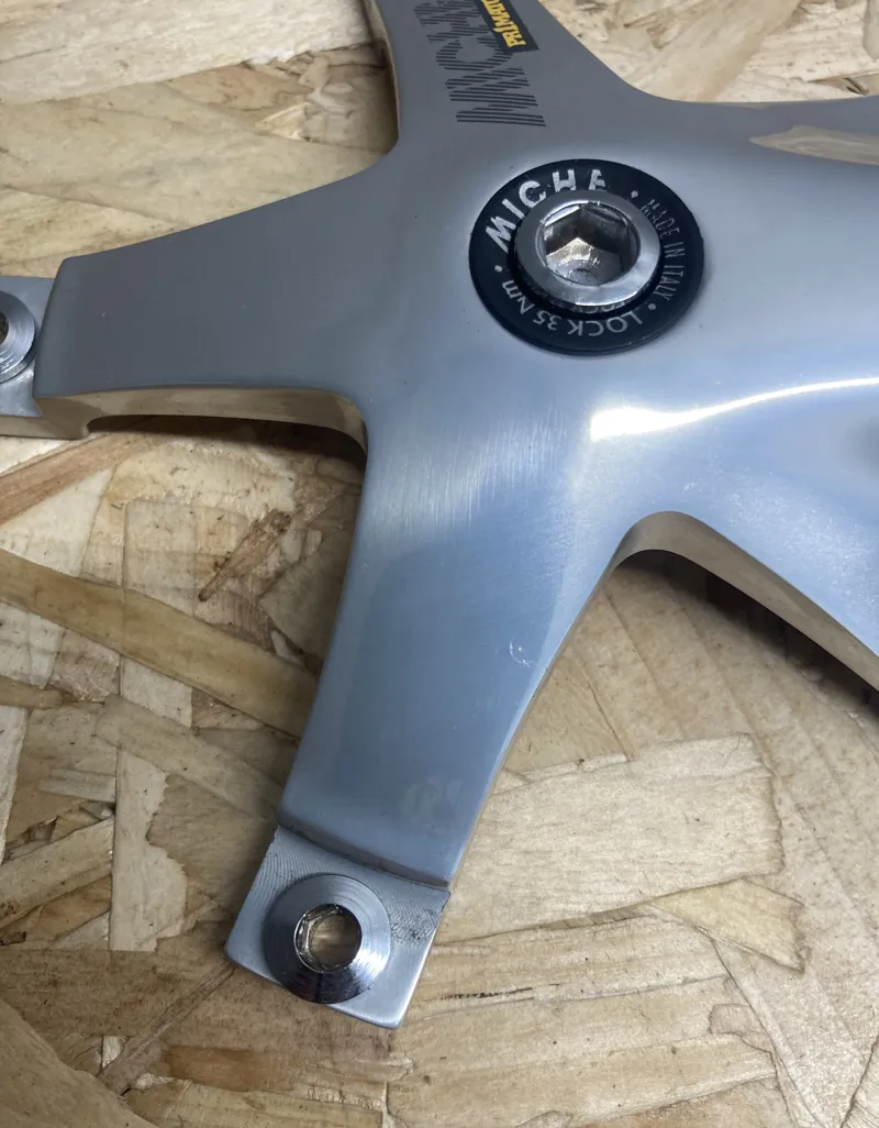 Miche Primato Track Crankset 165mm 135 BCD Retro in Silver-3