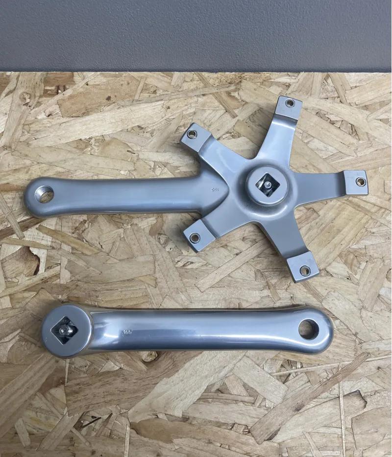 Miche Primato Track Crankset 165mm 135 BCD Retro in Silver-2