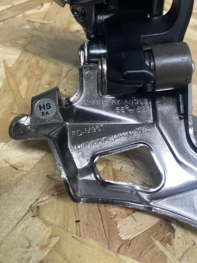Shimano XTR FD-M961 Front Derailleur 31.8mm High Clamp/Dual Pull 3x9 NOS-7