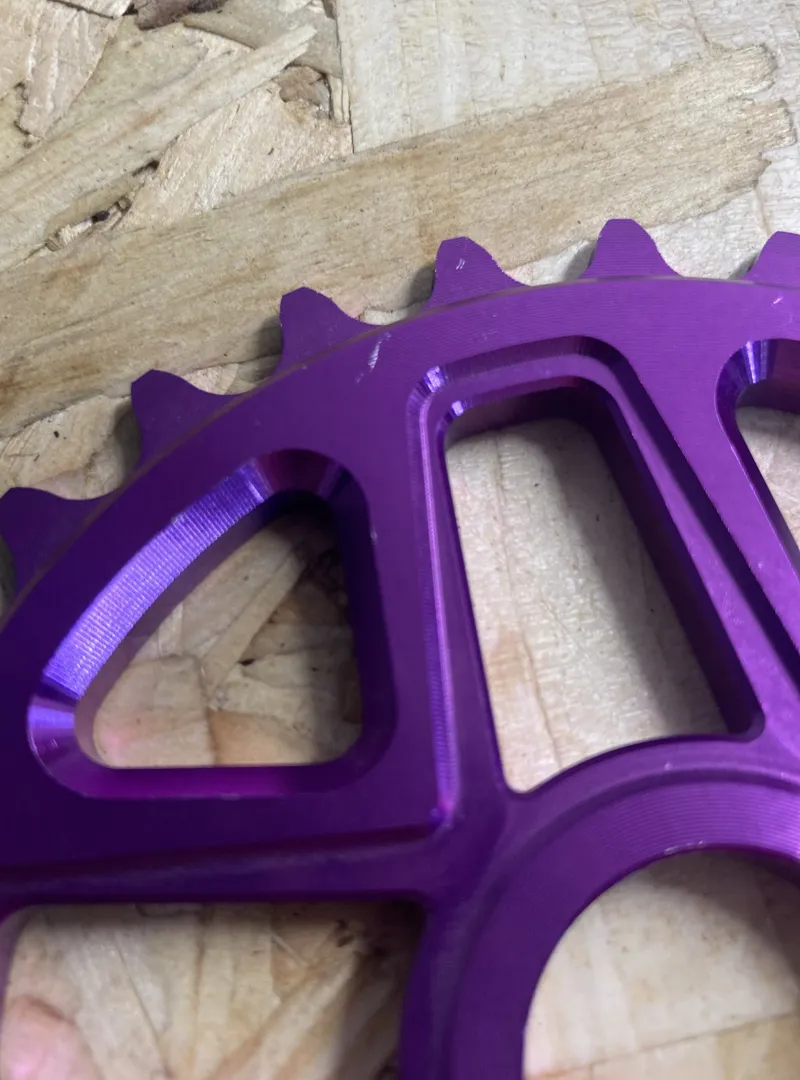 BMX 28T CNC Chainring Bolt on in Purple-3