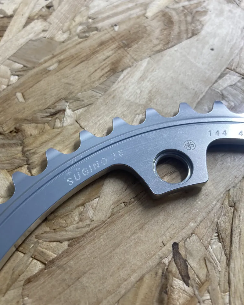 Sugino SG75 144BCD NJS Track Pista 47T Chainring NOS in Silver-3