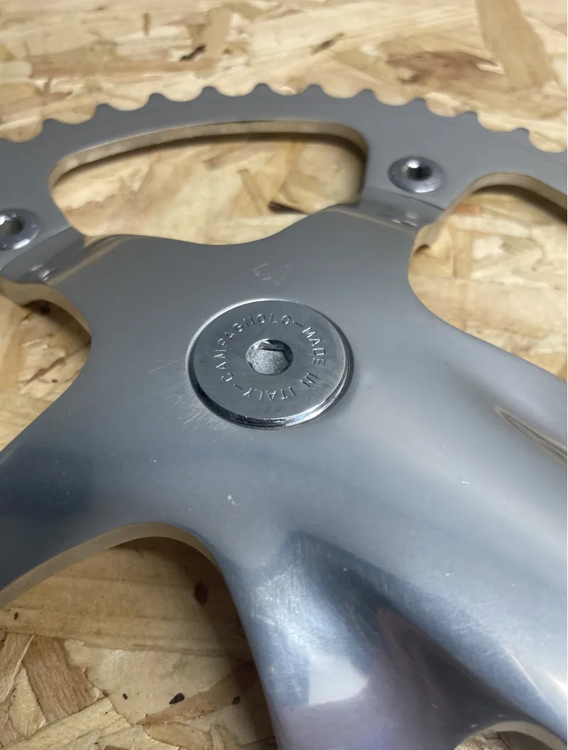 Campagnolo Record Pista Track Crankset 1980's 165mm 49T in Silver-9