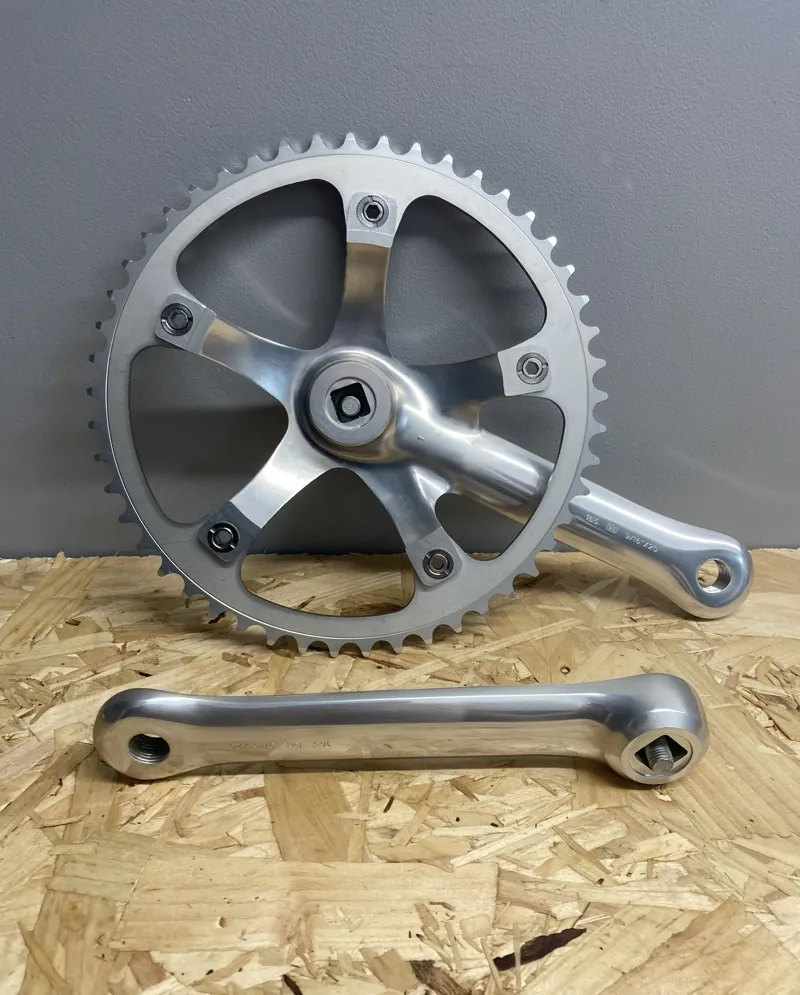 Campagnolo Record Pista Track Crankset 1980's 165mm 49T in Silver-1