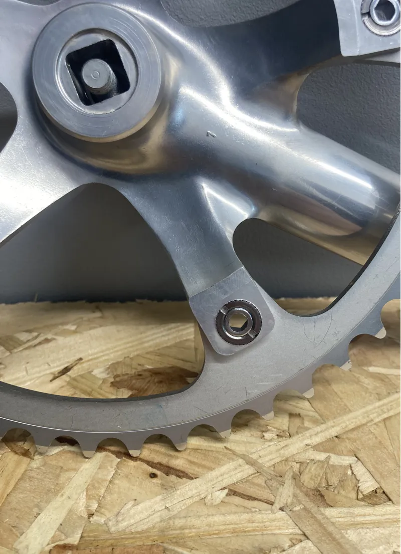 Campagnolo Record Pista Track Crankset 1980's 165mm 49T in Silver-2