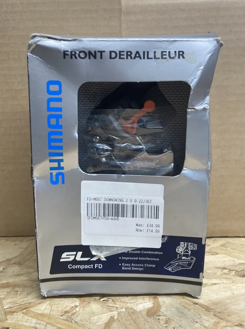 Shimano SLX FD-M667 2 x 9 Down Swing Front Derailleur 22-36T-1