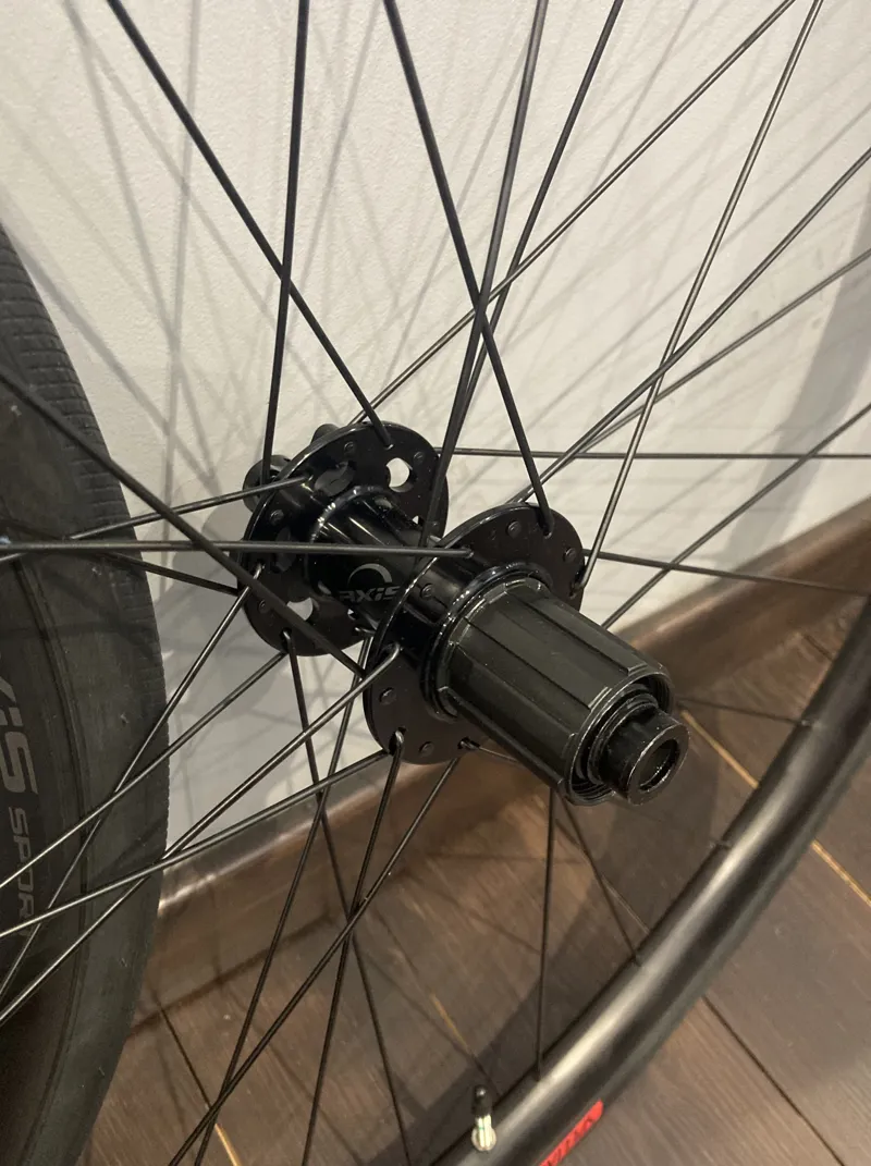 Specialized AXIS Sport Disc Thru Axle Allez Wheelset 700x30c inc Tyres in Black-3