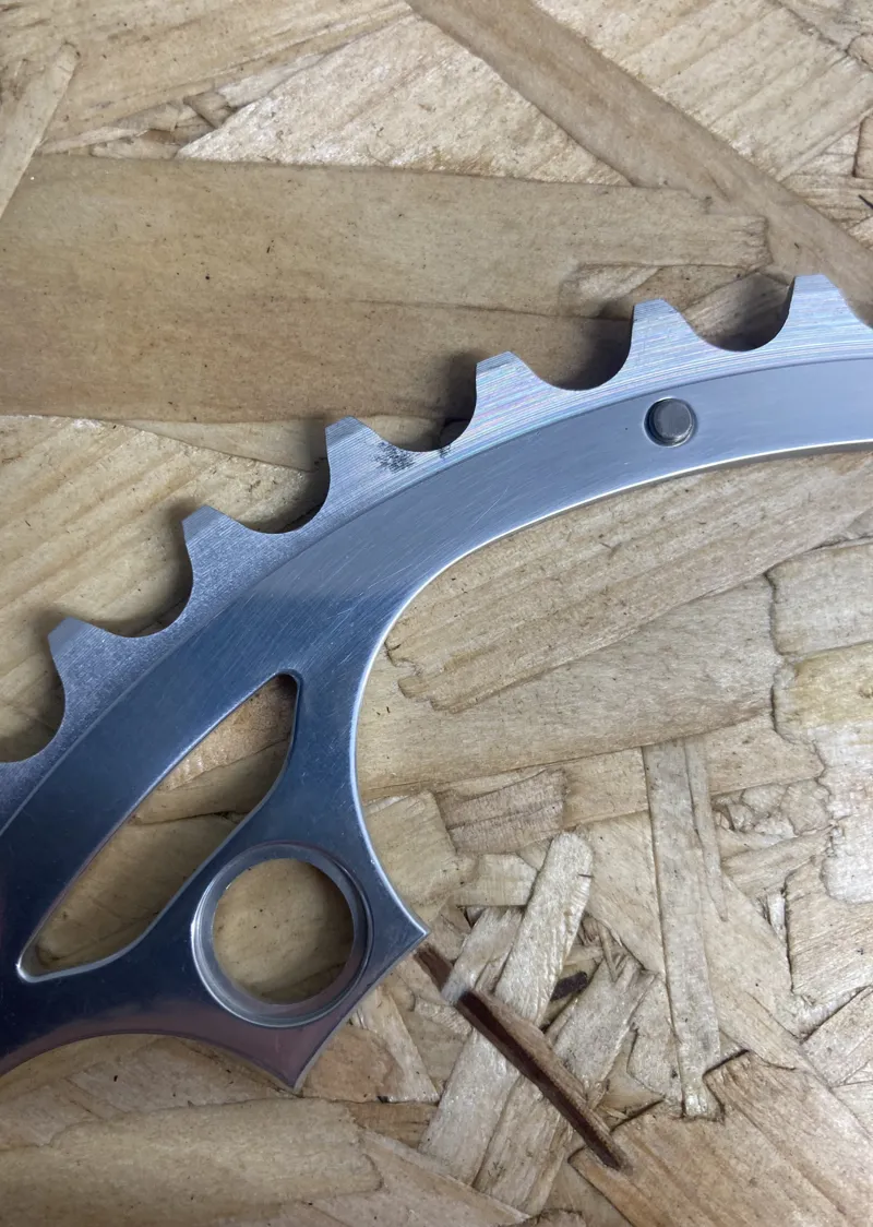 Specialities TA Vento Chainring 135mm BCD 5 arm 9/10 Speed Retro in Silver-2