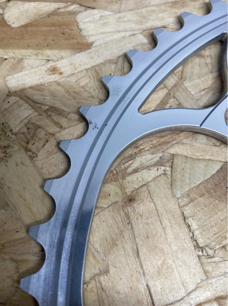 Specialities TA Vento Chainring 135mm BCD 5 arm 9/10 Speed Retro in Silver-3
