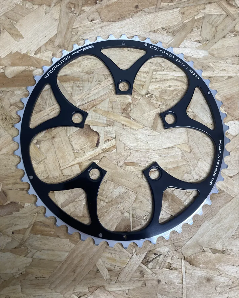 Specialities TA Compact Chainring 50T 94mm BCD 5 arm 9 Speed Retro in Black