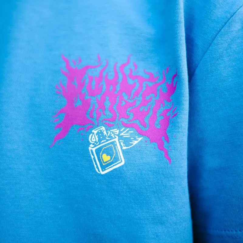 Burgtec Youth Keep It Lit T-Shirt in Blue-1
