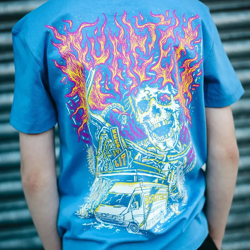 Burgtec Youth Keep It Lit T-Shirt in Blue-2