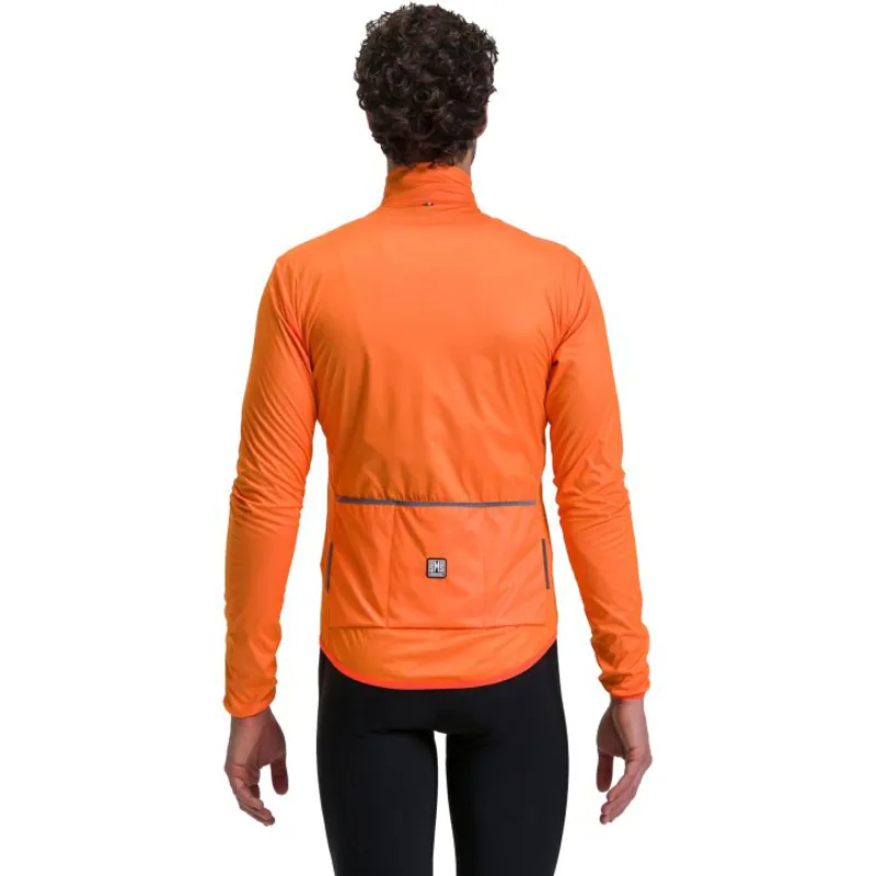 Santini AW Nebula Puro Windbreaker in Fluo Orange-4