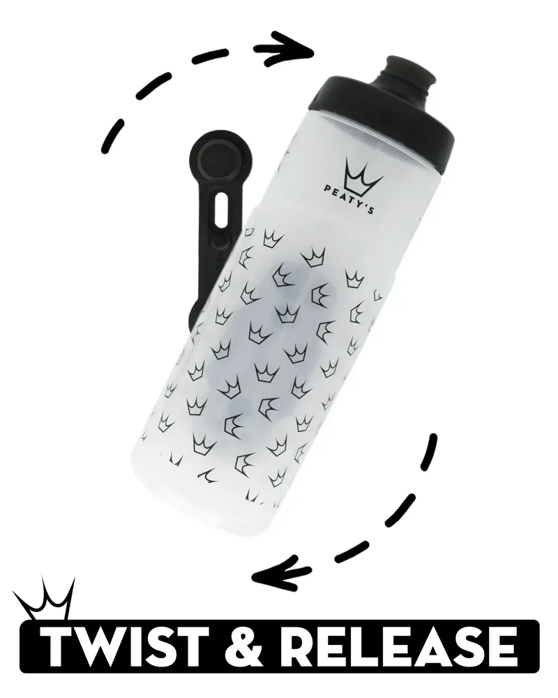 Peaty's x Fidlock Lockin Bottle System 600ml in Crown/Clear-3