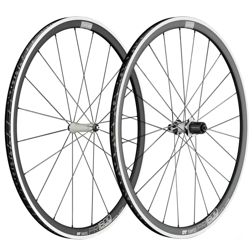 DT Swiss PR1600 Rim Brake Wheels in Black/White