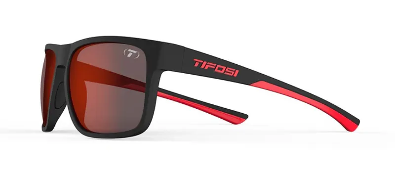 Tifosi Swick Single Lens Sunglasses in Satin Black/Crimson/Smoke Red -1