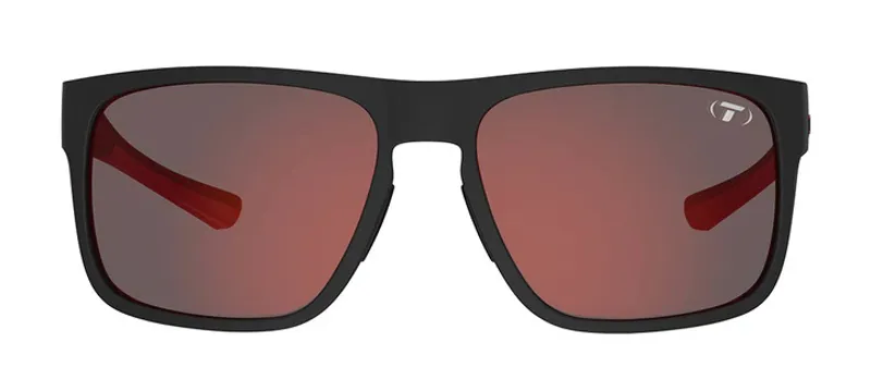 Tifosi Swick Single Lens Sunglasses in Satin Black/Crimson/Smoke Red -2