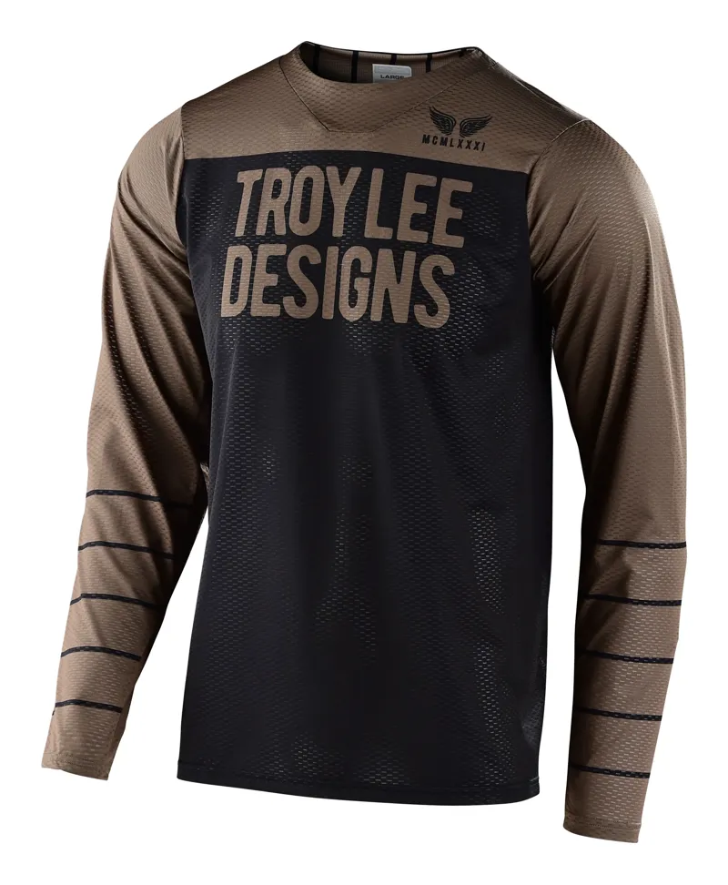 Troy Lee Designs Skyline Air Long Sleeve Jersey Pinstripe in Walnut