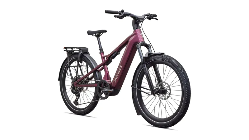 Specialized Turbo Vado 3 X 5.0 eHybrid Bike in Gloss Bordeaux Metallic/Sandstone -1