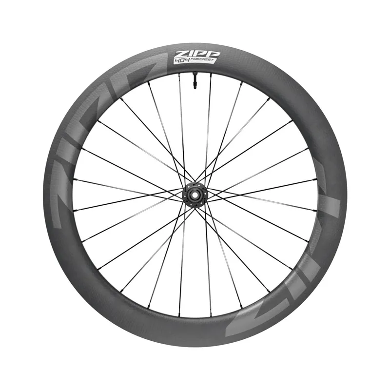 Zipp 404 Firecrest Carbon Tubeless Disc Brake Front Wheel in Grey