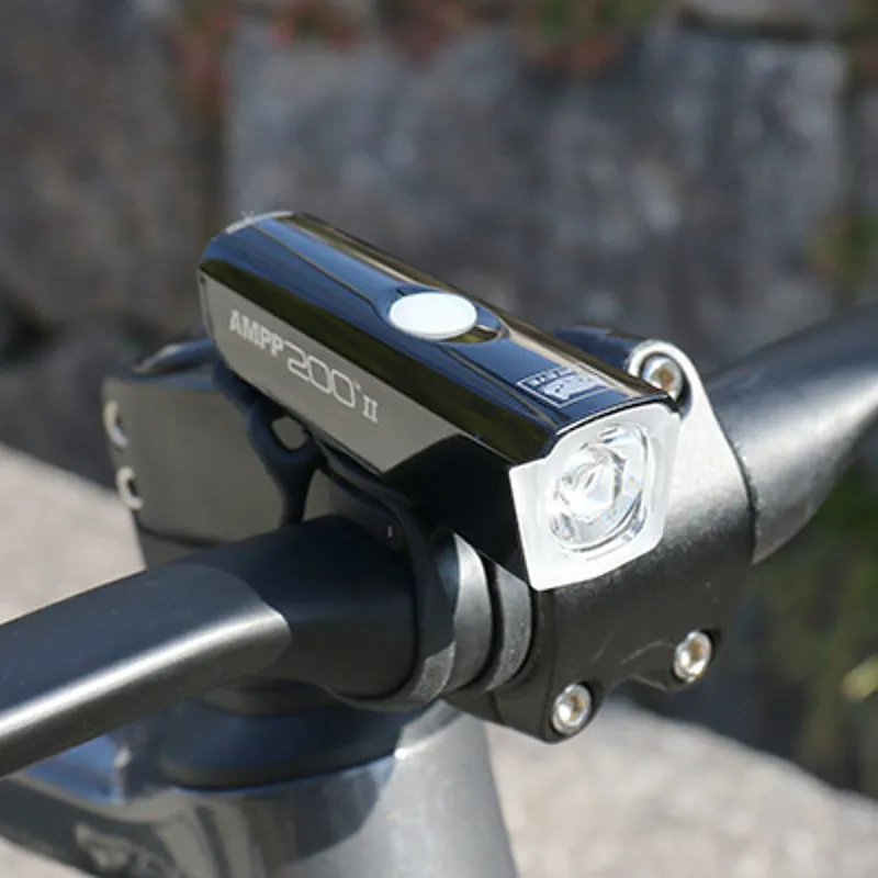 Cateye Ampp 200 II Front Bike Light: USB- C in Black-1