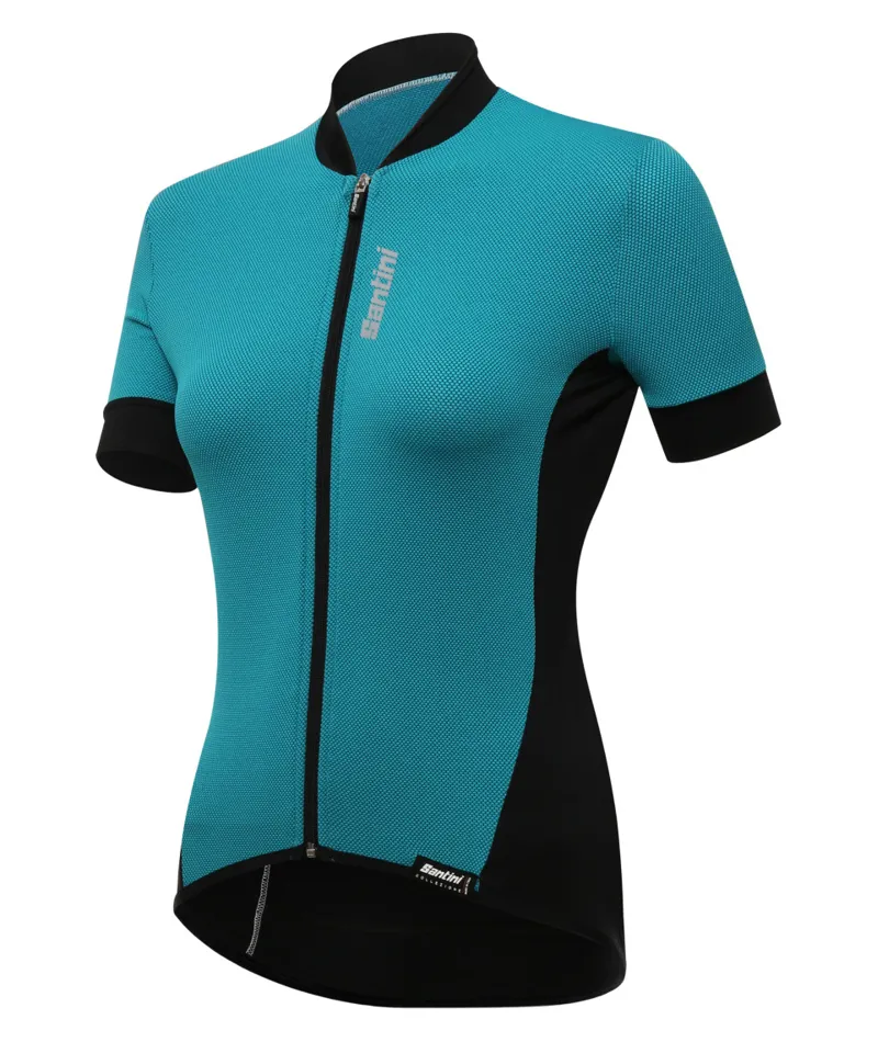 Santini Brio Short Sleeved Womens Jersey in Blue-1